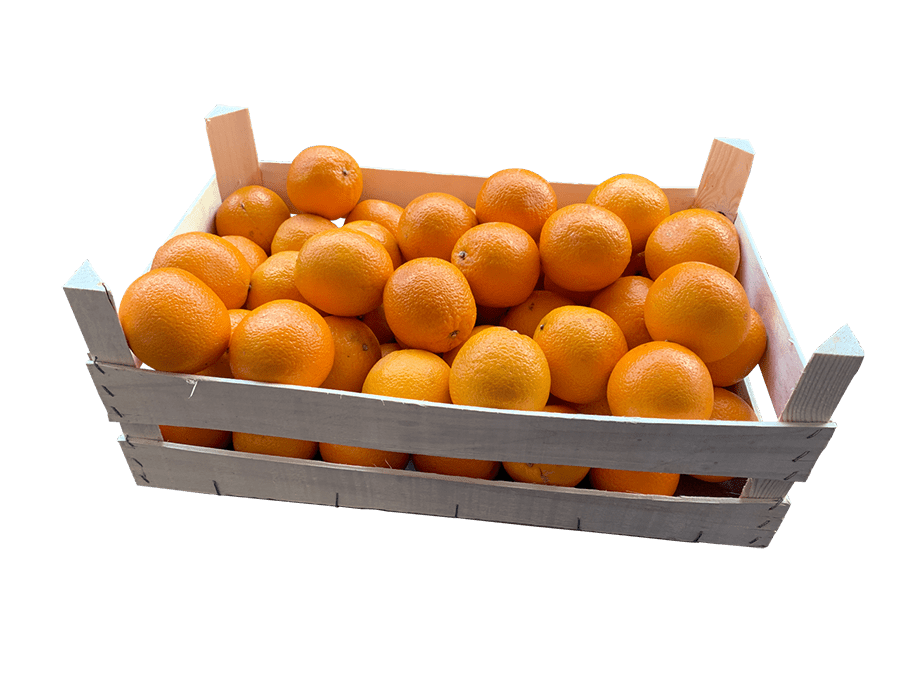 Gemüsekiste mit Orangen
