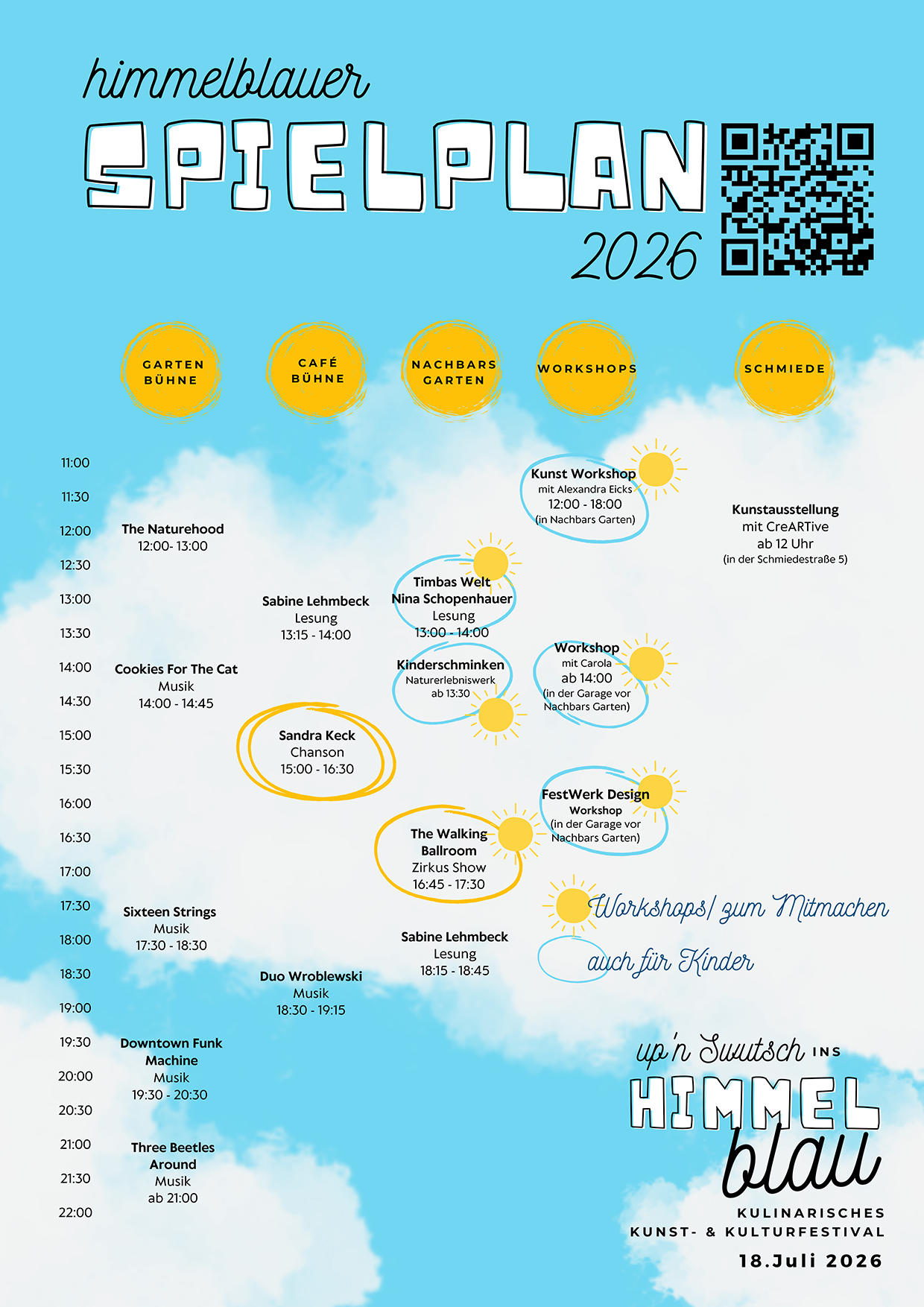 Spielplan 2026 Up'n swutsch ins himmelblau
