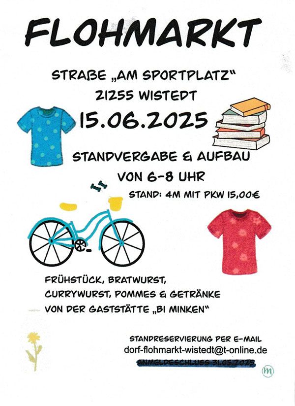 Flohmarkt Plakat in Wistedt