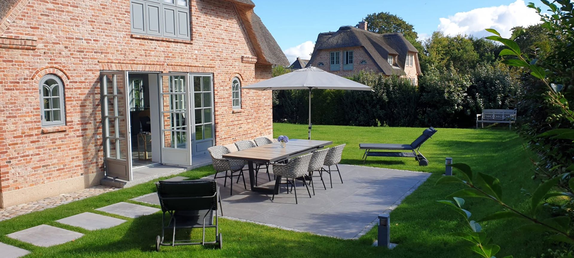 Ferienhaus Austernfischer Norddorf Reetdach Ensemble Exklusives Reetdach Ensemble an der Nordsee